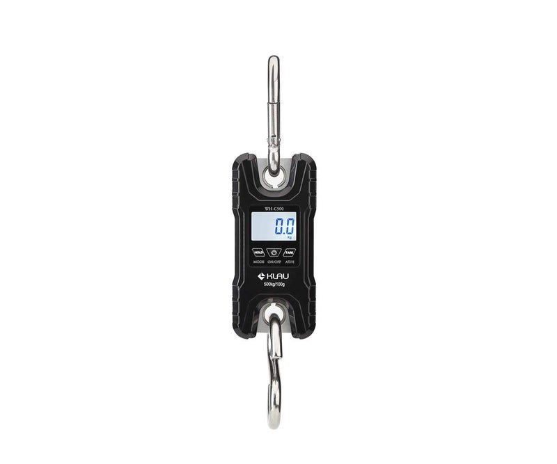 Klau Portable Mini Crane Scale 500 kg / 1000 lb Heavy Duty Digital Hanging Scales LCD Display with Backlight for Home Farm Market Fishing Hunting Black - Image 1